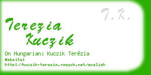 terezia kuczik business card