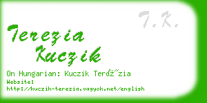 terezia kuczik business card